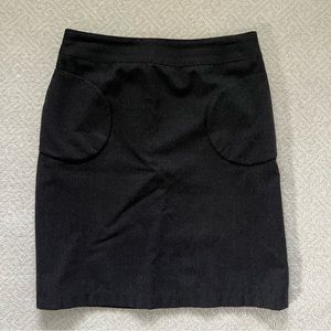 J. McLaughlin Wool Skirt with Pockets in Dark Heather Gray